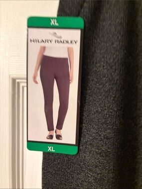 Charcoal Gray Ponte Slim Leg Pants - Hilary Radley XL